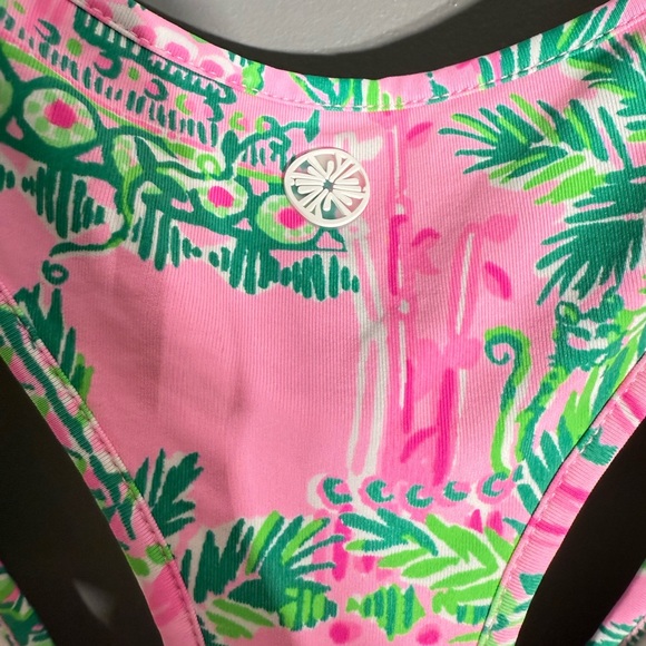 Lilly Pulitzer Luxletic Pink and Green Tank - Picture 4 of 5